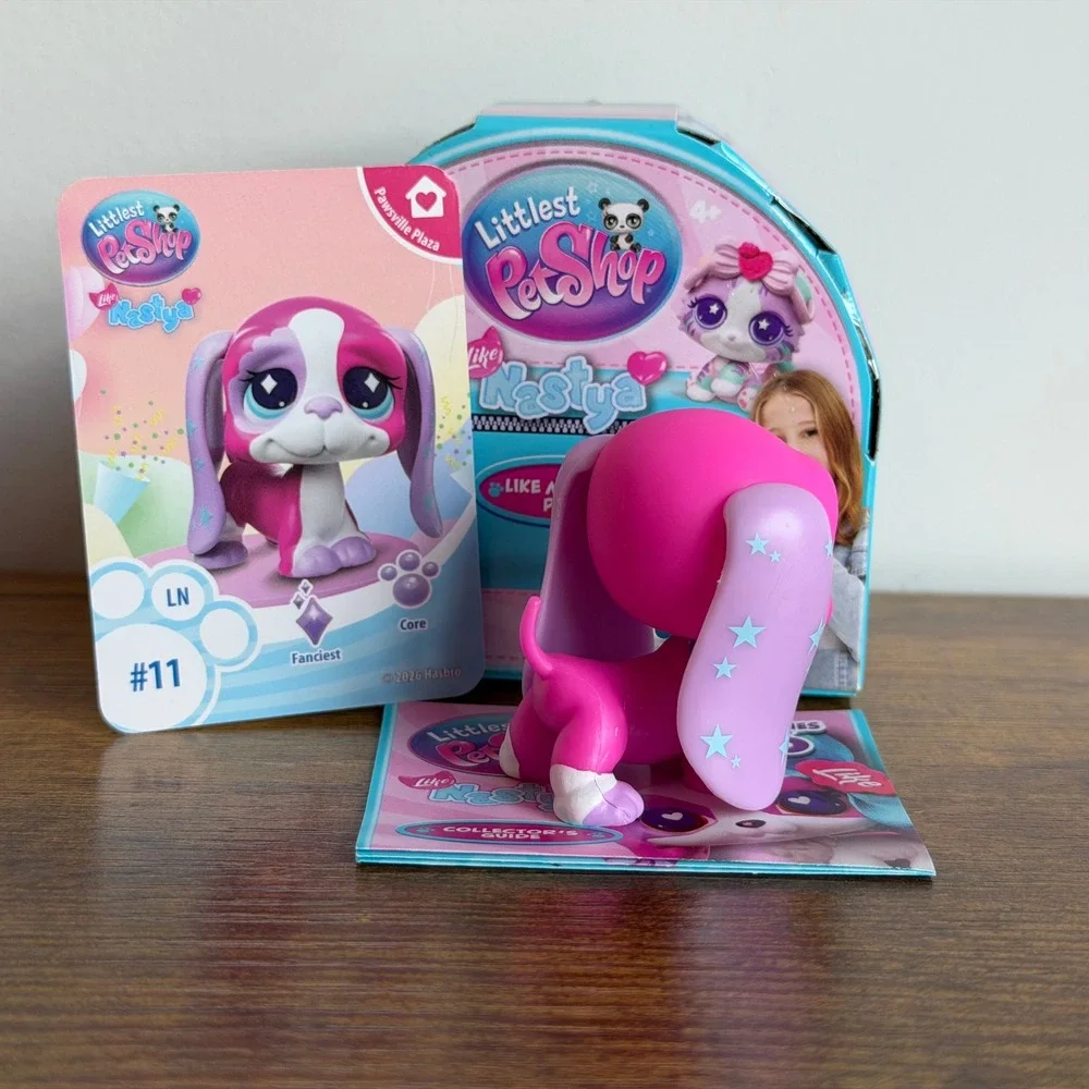 New NIB Littlest Pet Shop LPS 11 Like Nastya Basset Hound Dog Pink Accessory